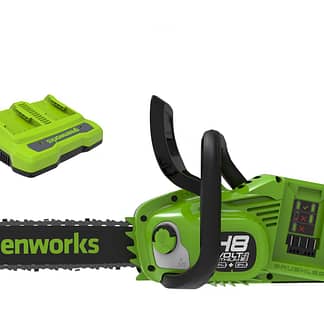 Greenworks 48V 36cm Cordless Brushless Chainsaw (2 x 4AH Battery & 2A Twin Charger)