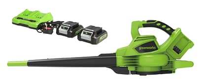 Greenworks 48V 321 km/h Cordless Brushless Blower Vacuum (2 x 4AH Battery & Charger)