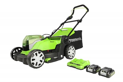 Greenworks 48V 41cm Cordless Lawnmower (2 x 2AH Battery & 2A Twin Charger)